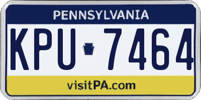 PA license plate KPU7464