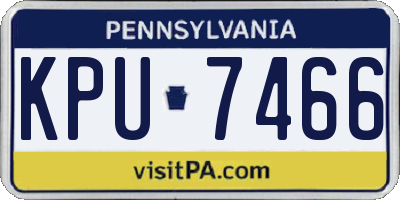 PA license plate KPU7466