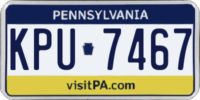 PA license plate KPU7467