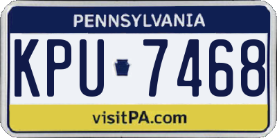 PA license plate KPU7468