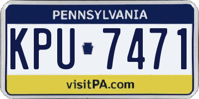 PA license plate KPU7471