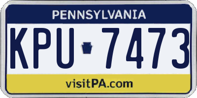 PA license plate KPU7473