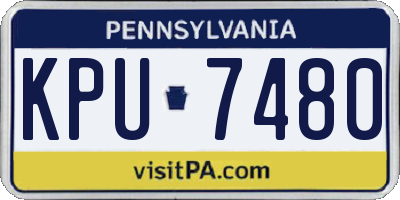 PA license plate KPU7480