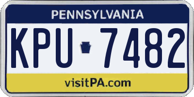 PA license plate KPU7482
