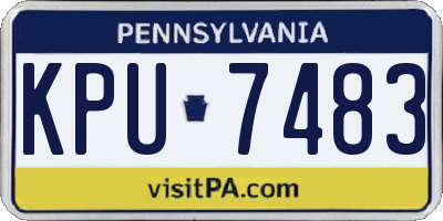 PA license plate KPU7483