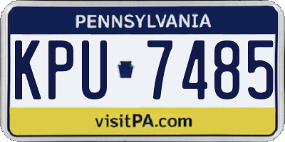 PA license plate KPU7485