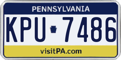 PA license plate KPU7486