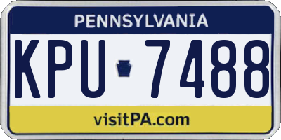 PA license plate KPU7488