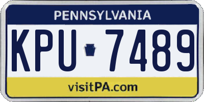 PA license plate KPU7489