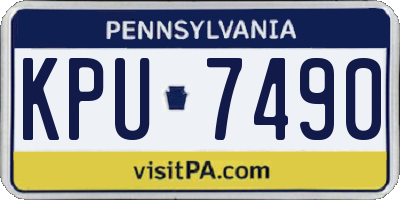 PA license plate KPU7490