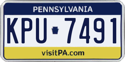 PA license plate KPU7491