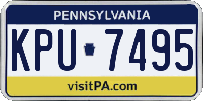 PA license plate KPU7495