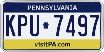 PA license plate KPU7497