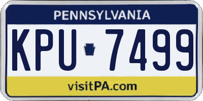 PA license plate KPU7499
