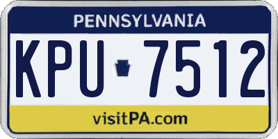 PA license plate KPU7512