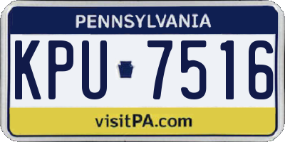 PA license plate KPU7516