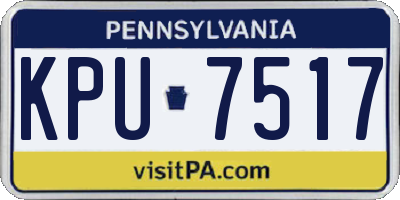 PA license plate KPU7517