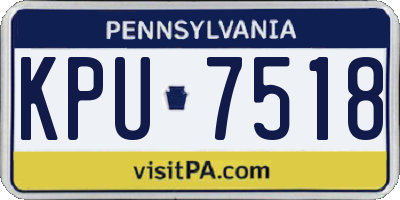 PA license plate KPU7518