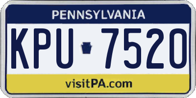 PA license plate KPU7520