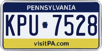 PA license plate KPU7528