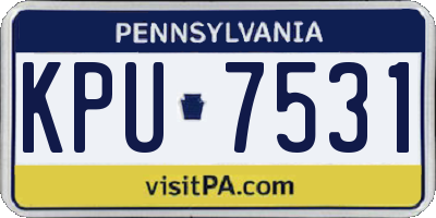 PA license plate KPU7531