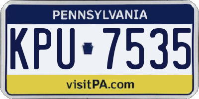 PA license plate KPU7535
