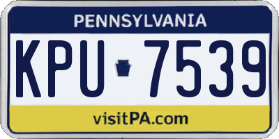 PA license plate KPU7539