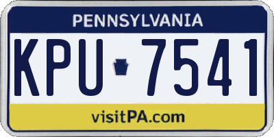 PA license plate KPU7541