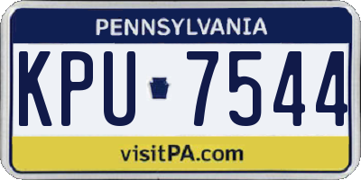 PA license plate KPU7544