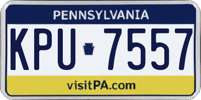 PA license plate KPU7557