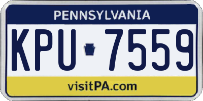 PA license plate KPU7559