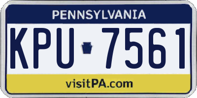 PA license plate KPU7561