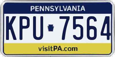 PA license plate KPU7564