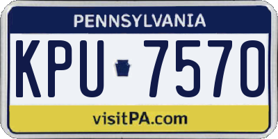 PA license plate KPU7570