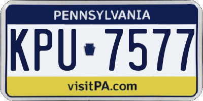 PA license plate KPU7577