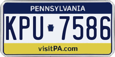 PA license plate KPU7586