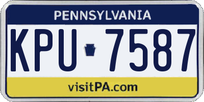PA license plate KPU7587