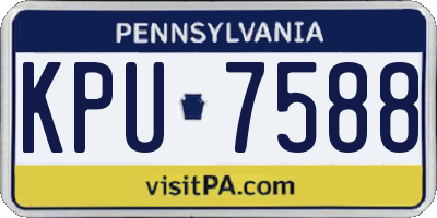 PA license plate KPU7588