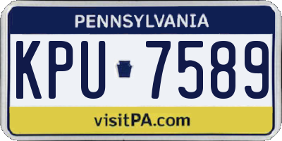 PA license plate KPU7589