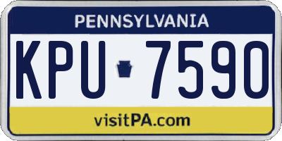 PA license plate KPU7590