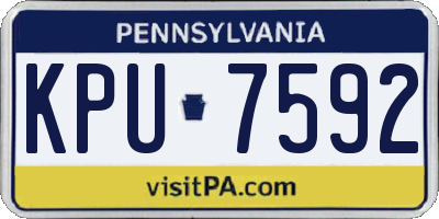 PA license plate KPU7592