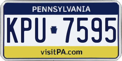 PA license plate KPU7595