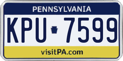 PA license plate KPU7599