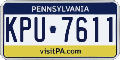 PA license plate KPU7611