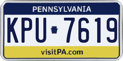 PA license plate KPU7619