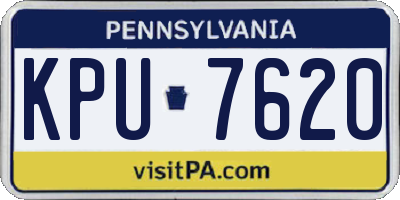 PA license plate KPU7620