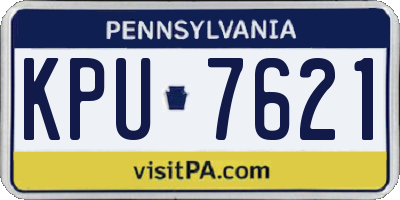 PA license plate KPU7621