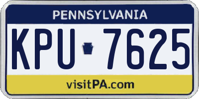 PA license plate KPU7625
