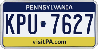 PA license plate KPU7627
