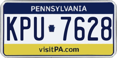 PA license plate KPU7628